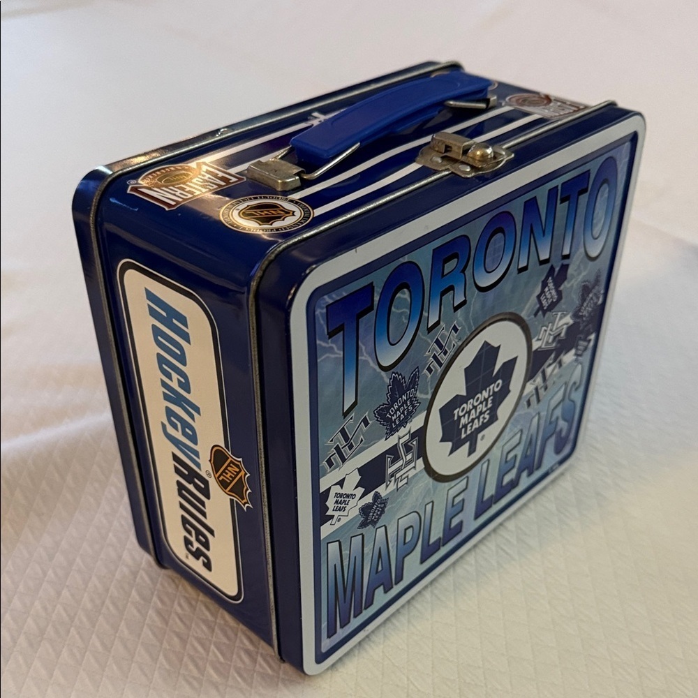 Official NHL Toronto Maple Leafs Vintage Blue Lunch Box with serial number - Picture 4 of 13